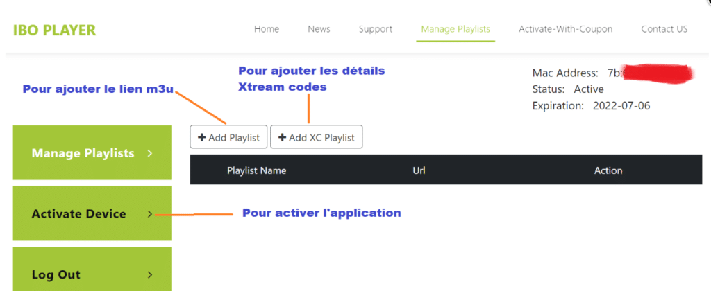 méthodes de configuration ibo player